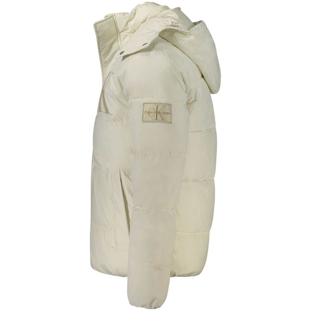 White Polyamide Men Jacket