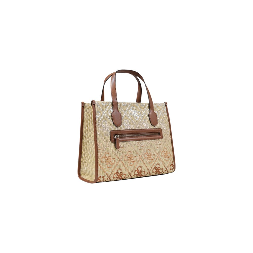 Beige Polypropylene Handbag