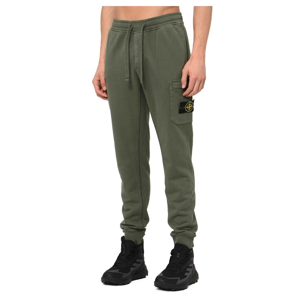 Beige Cotton Men's Track Pant