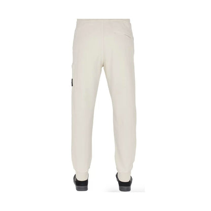 Beige Cotton Men's Track Pant