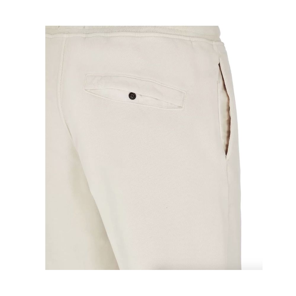 Beige Cotton Men's Track Pant