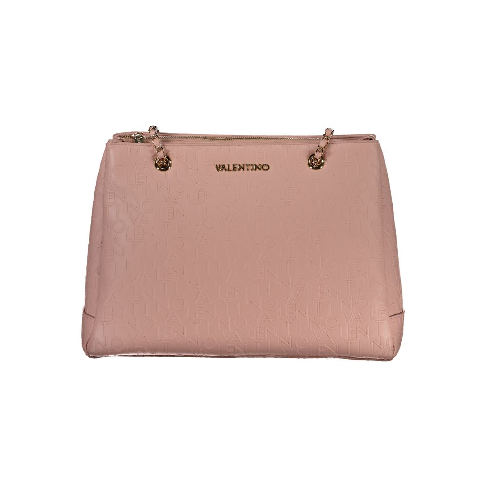 Pink Polyethylene Women Handbag