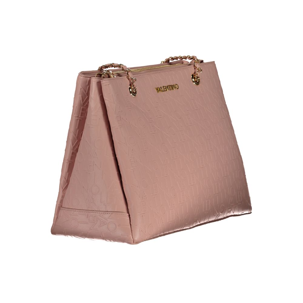 Pink Polyethylene Women Handbag