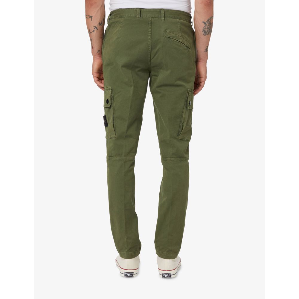 Green Cotton Jeans & Pant