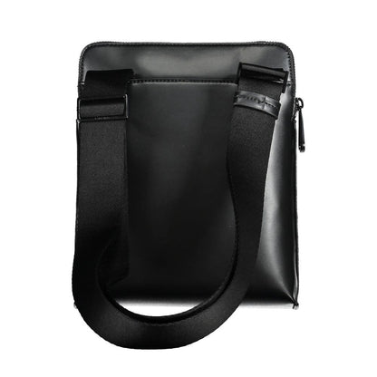 Black Polyester Men Shoulder Bag