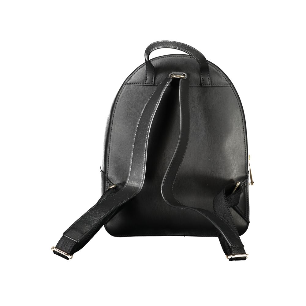 Black Polyethylene Women Backpack