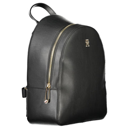 Black Polyethylene Women Backpack