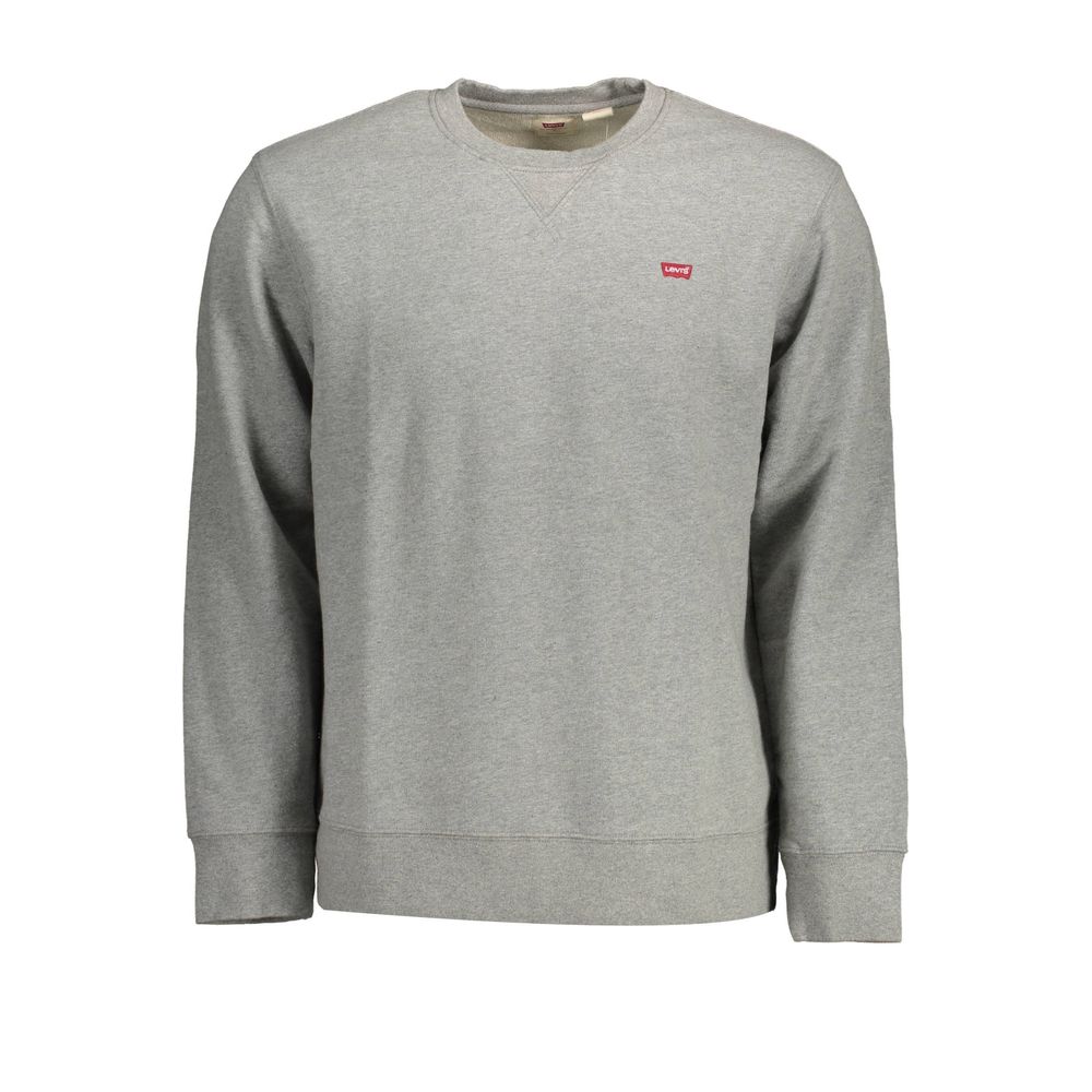 Gray Cotton Men Sweater