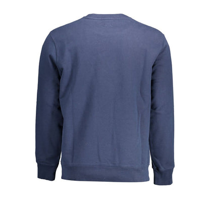 Blue Cotton Men Sweater