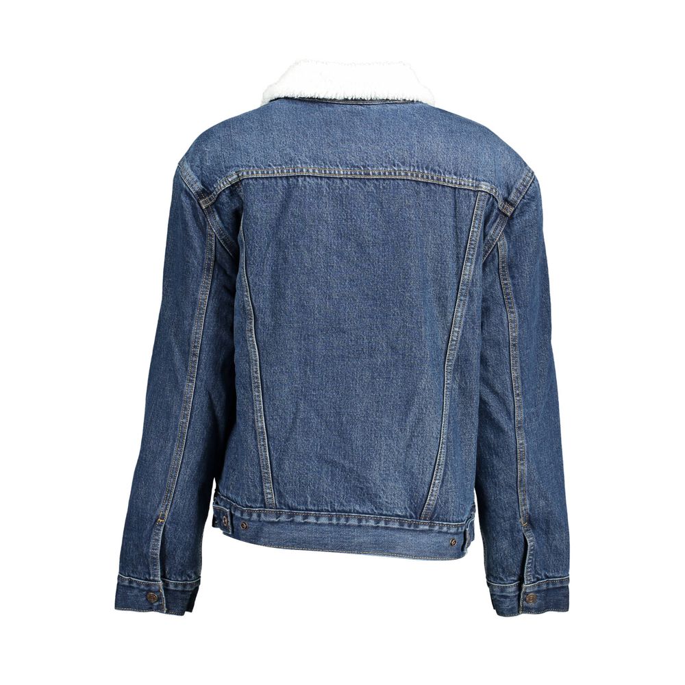 Blue Cotton Women Jacket