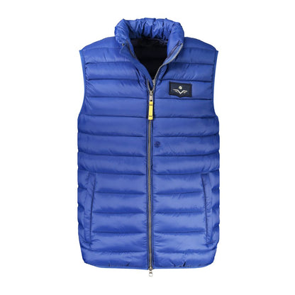 Blue Polyamide Men Jacket