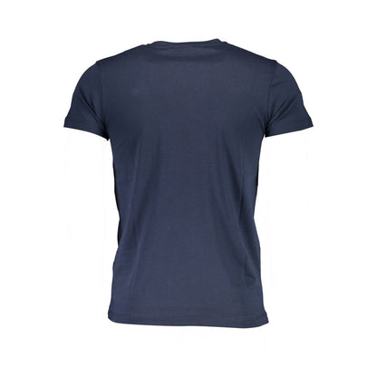 Blue Cotton Men T-Shirt