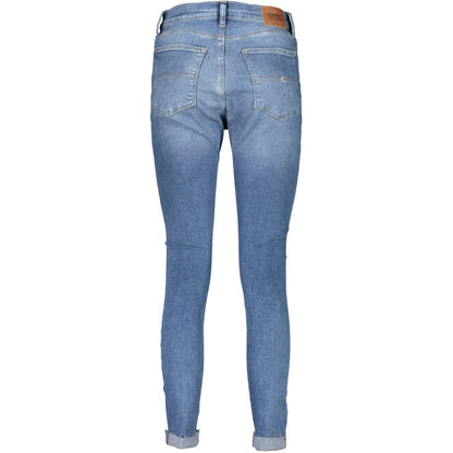 Light Blue Cotton Women Jeans