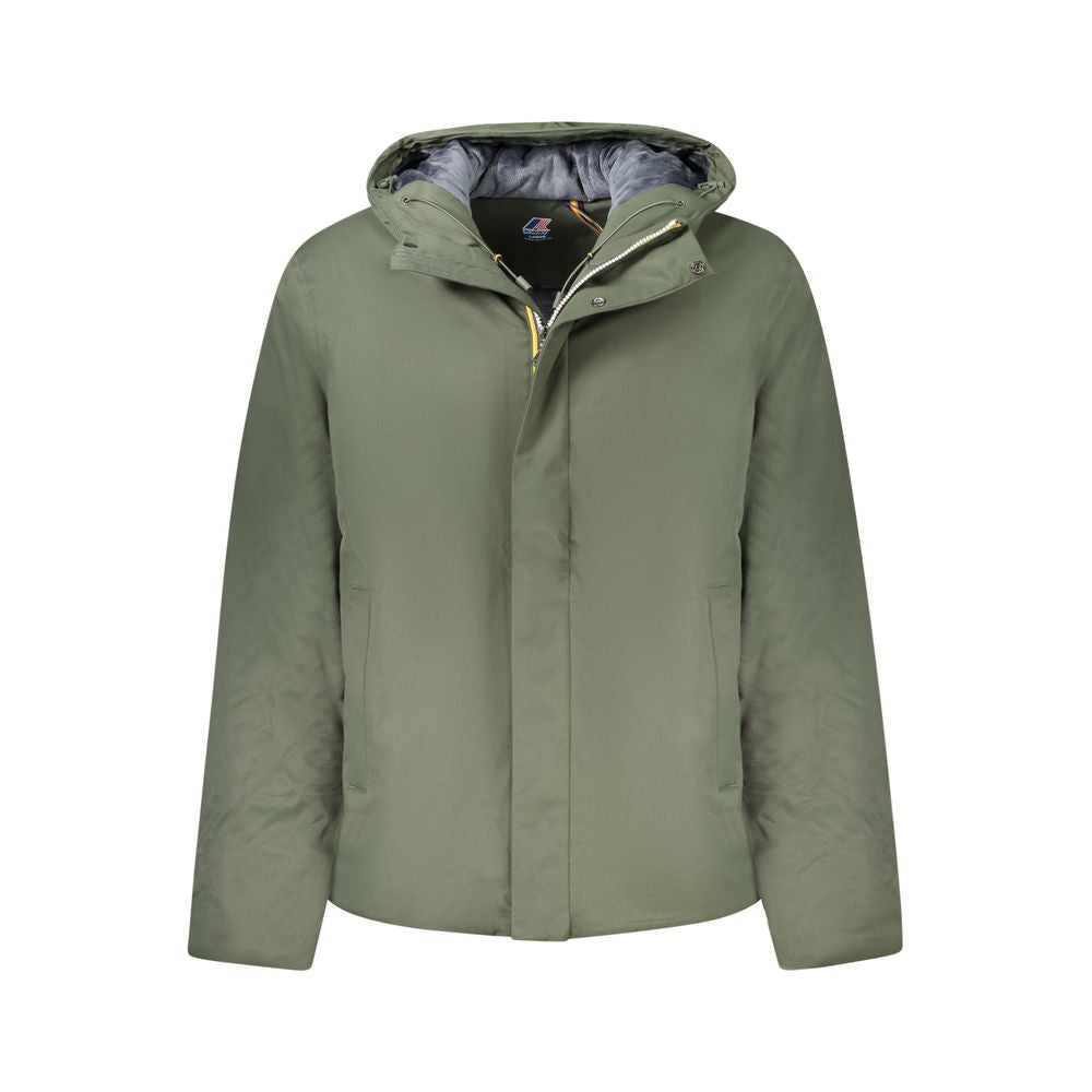 Green Polyester Men Jacket