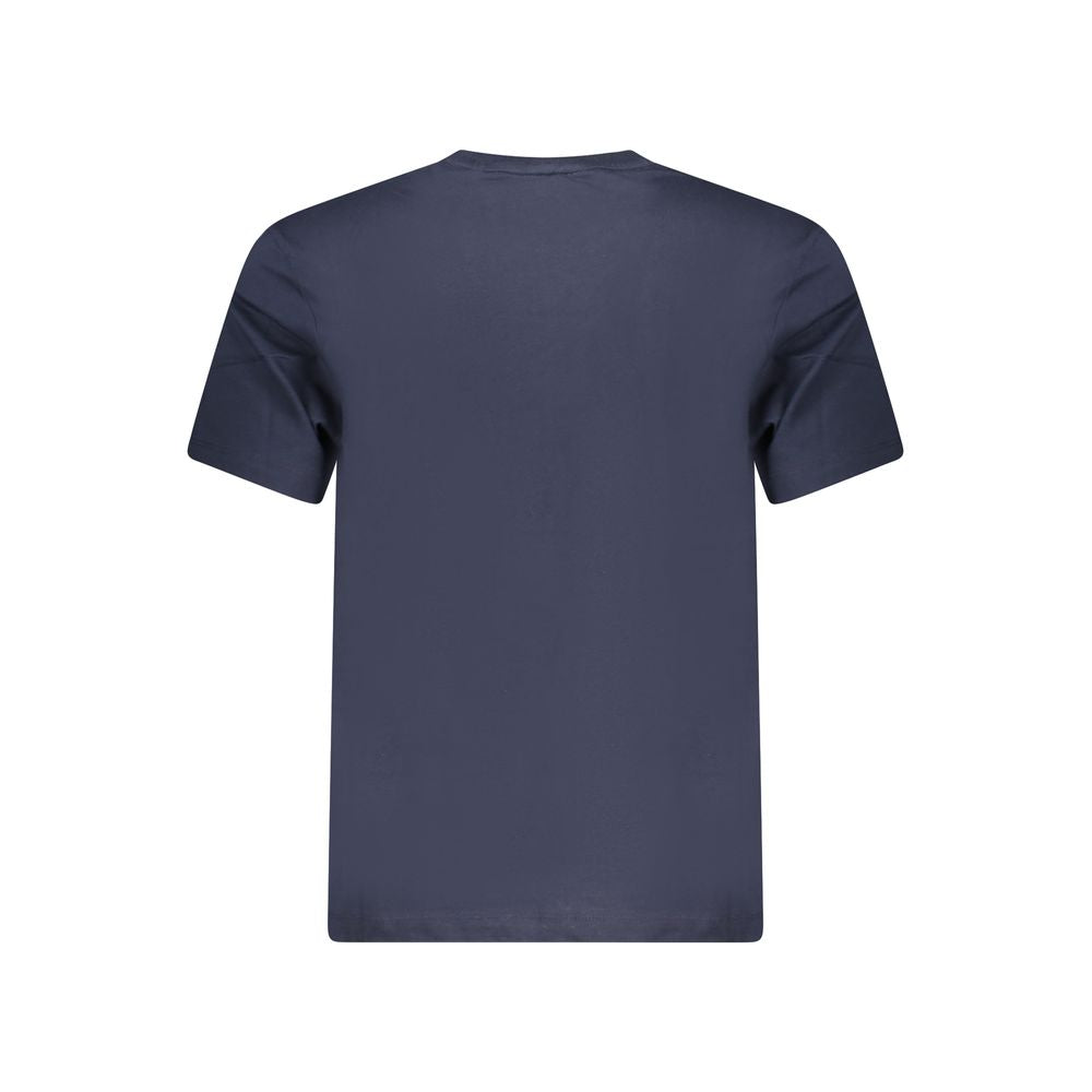 Blue Cotton Men T-Shirt