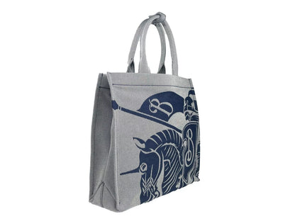 Navy EKD Canvas Tote Bag With Coin Pouch