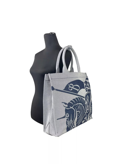 Navy EKD Canvas Tote Bag With Coin Pouch