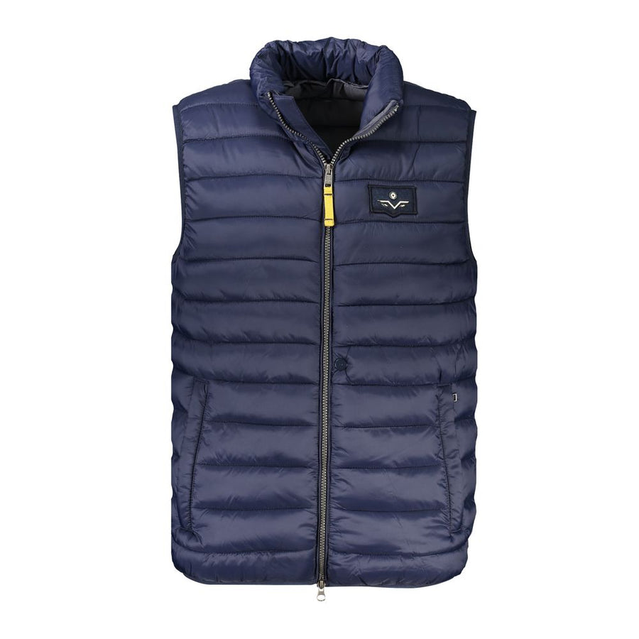 Blue Polyamide Men Jacket