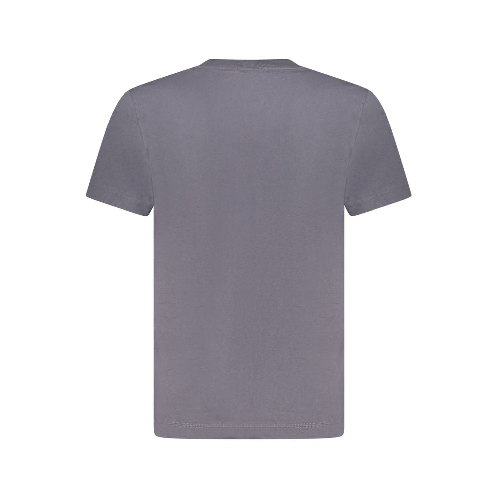 Blue Cotton Men T-Shirt