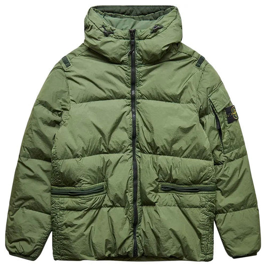 Green Nylon Men Jacket