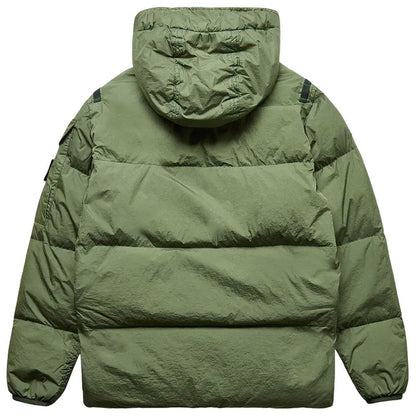 Green Nylon Men Jacket