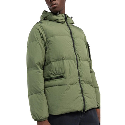 Green Nylon Men Jacket