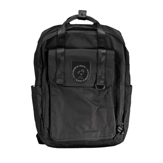 Black Cotton Backpack