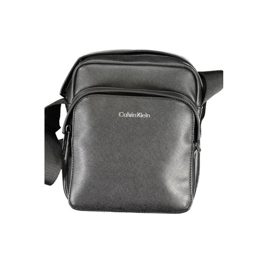 Black Polyester Shoulder Bag