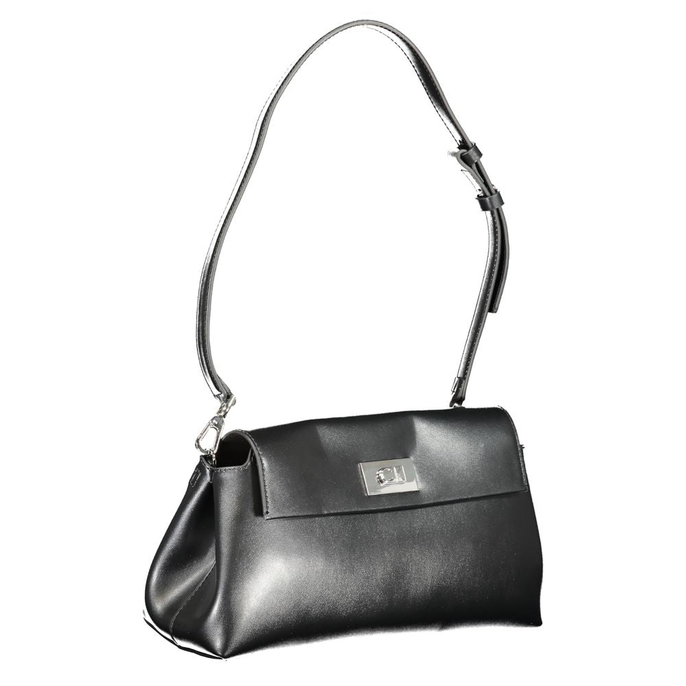 Black Polyester Handbag