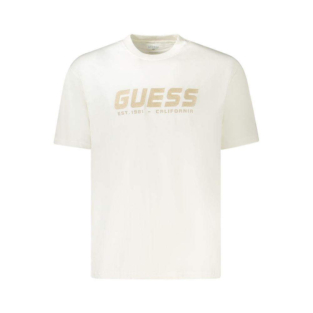 Beige Cotton Men T-Shirt