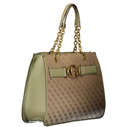 Green Polyester Women Handbag