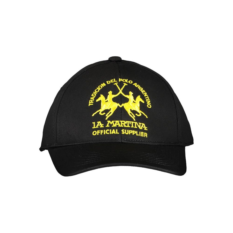 Black Cotton Men Cap