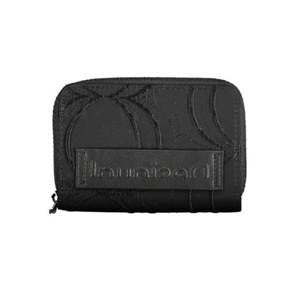 Black Polyester Women Wallet