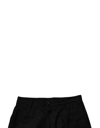 Black Cotton Casual Mid Waist Chino Shorts