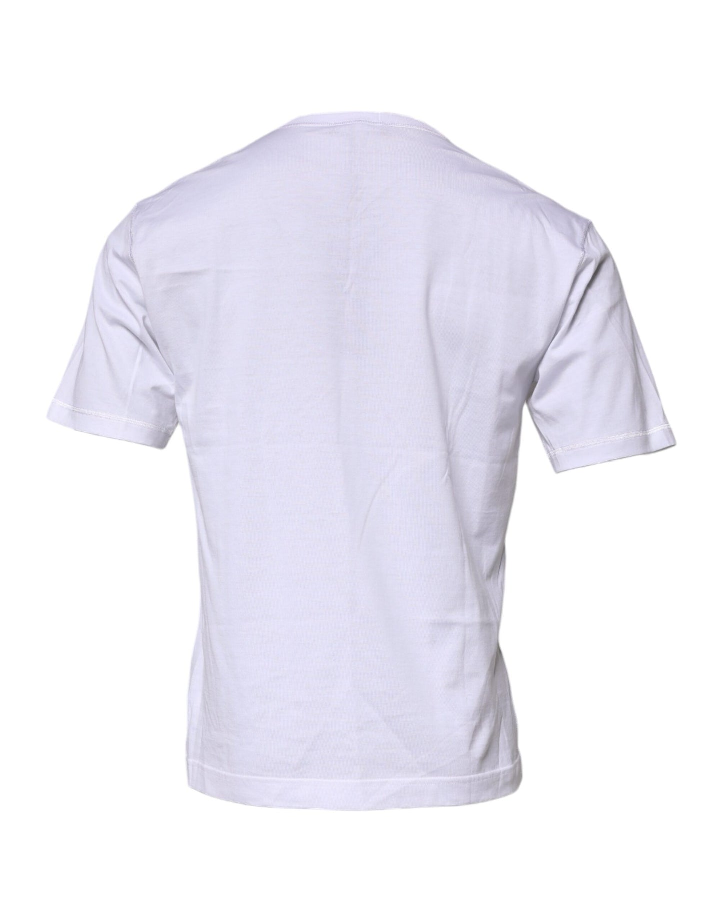 White Logo Tape Cotton Crew Neck T-shirt