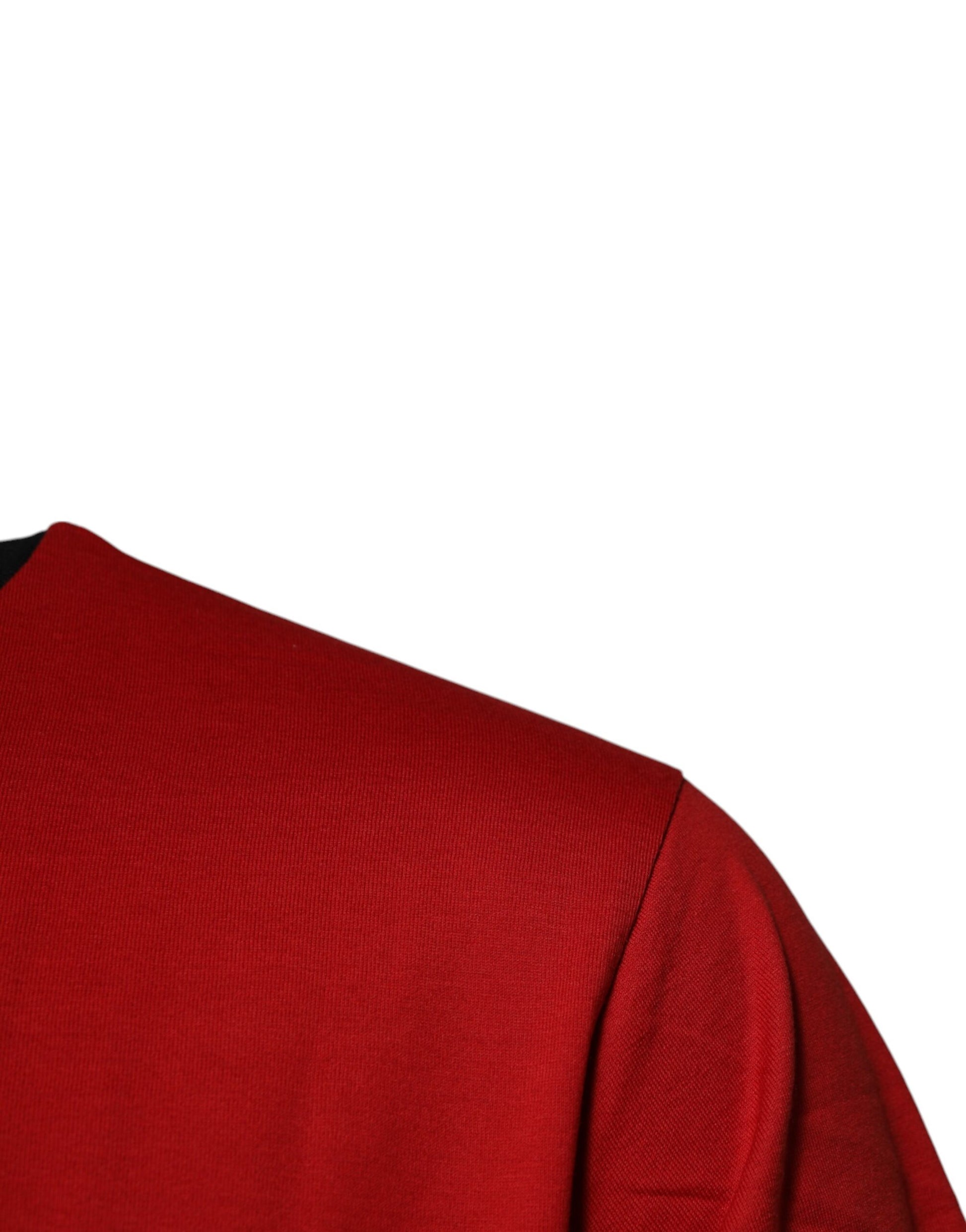 Red Logo Crown Cotton Crew Neck T-shirt