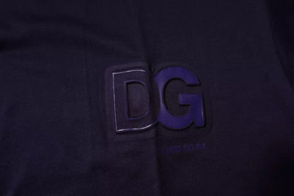 Navy Blue DG Logo Cotton Crew Neck T-shirt