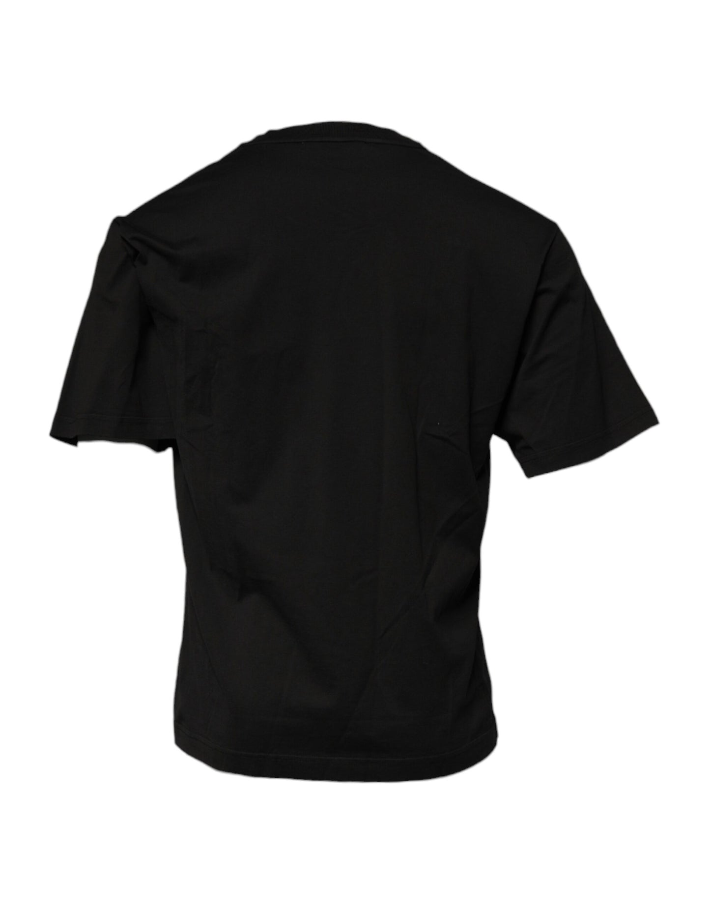 Black DG Logo Cotton Crew Neck T-shirt