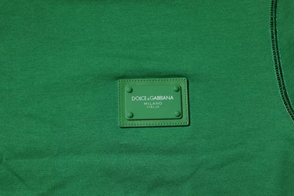 Green Logo Plaque Cotton Crew Neck T-shirt