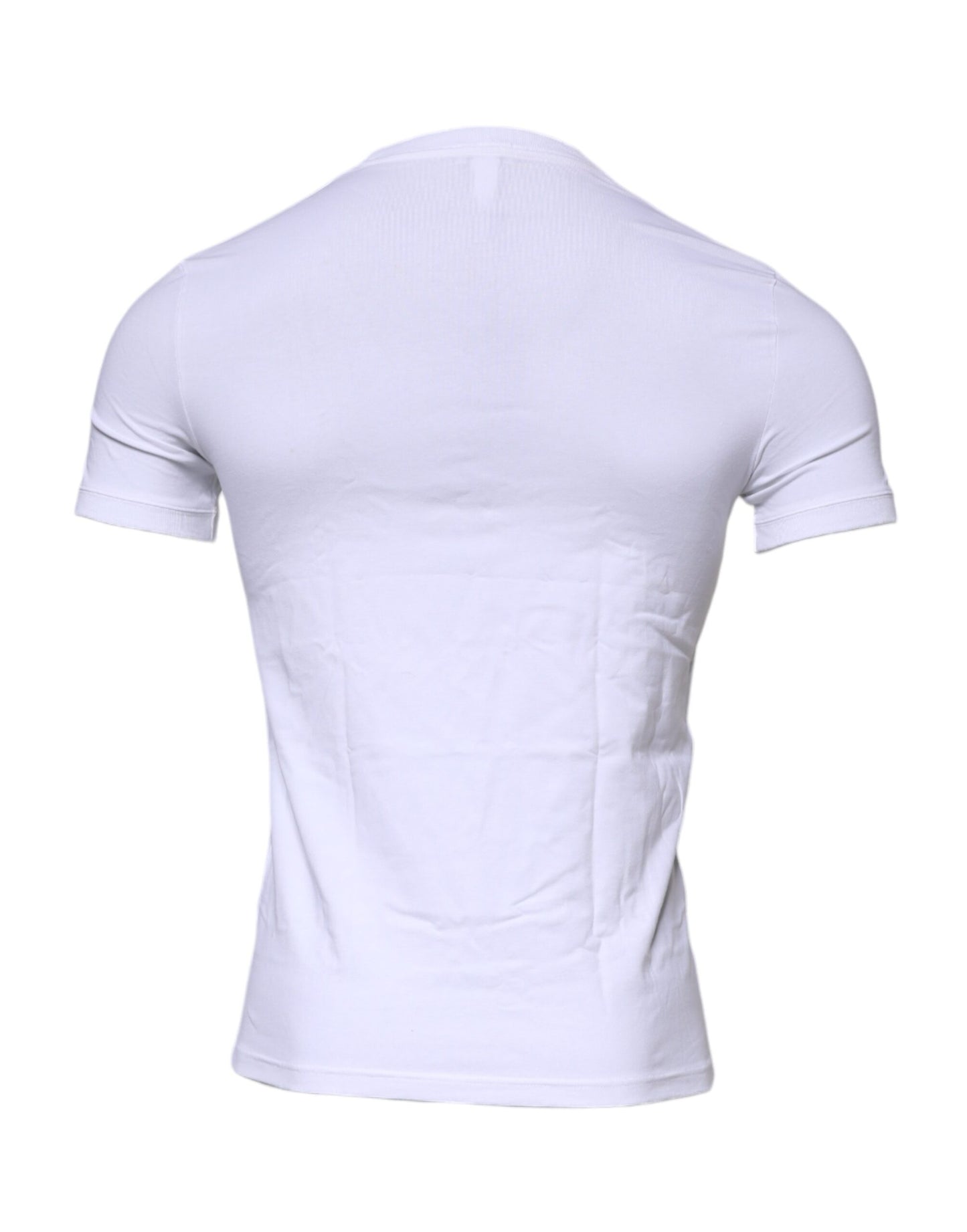 White Cotton Logo Round Neck Underwear T-shirt