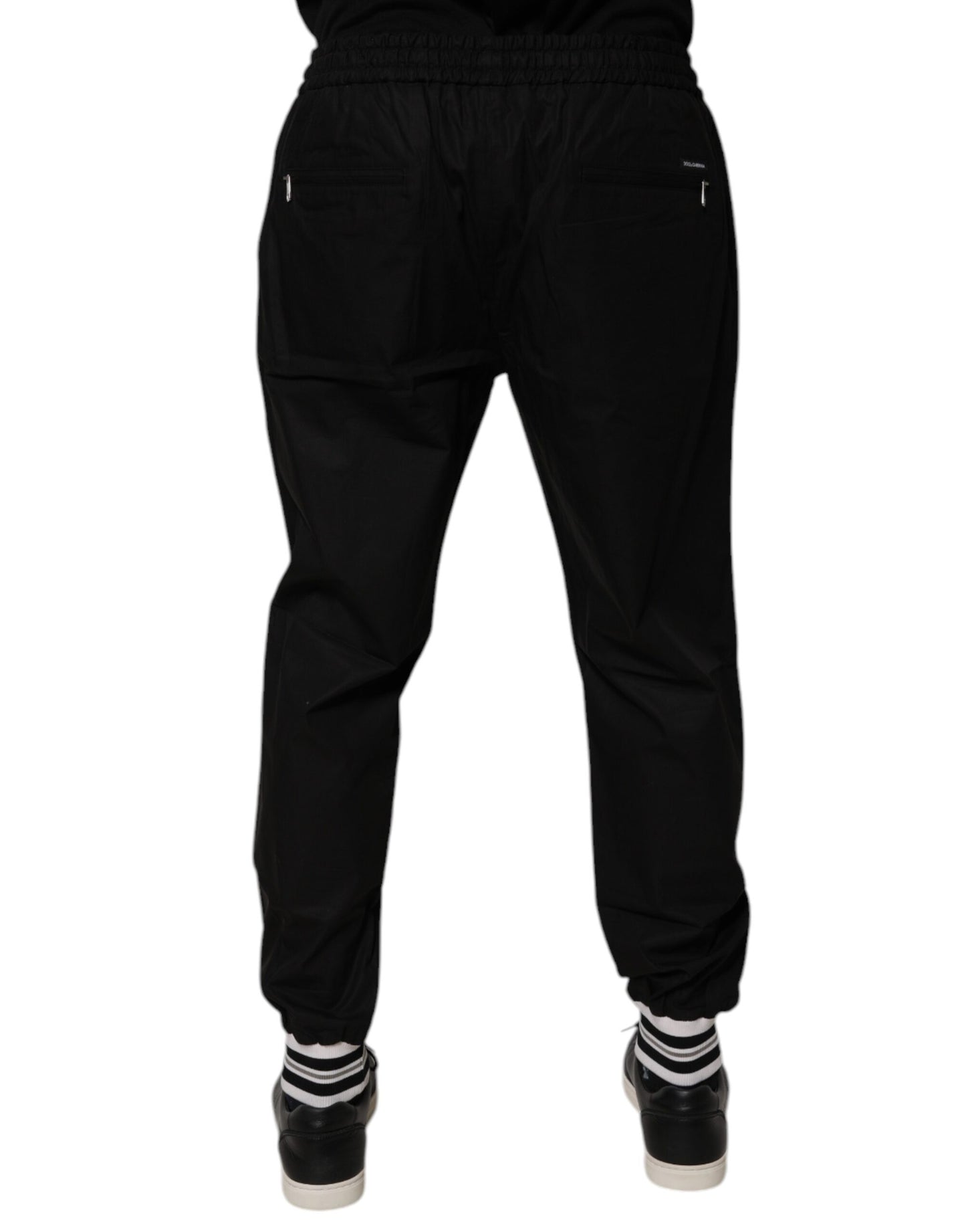 Black Cotton Men Jogger Sweatpants Pants