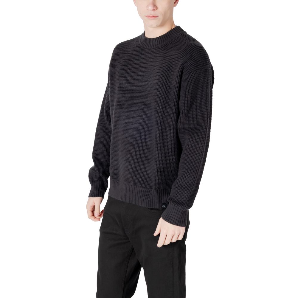 Black Cotton Cotton Sweater