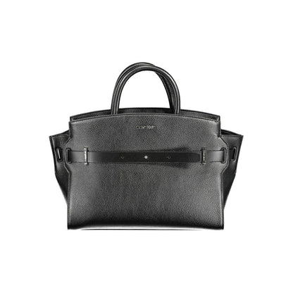 Black Polyethylene Women Handbag