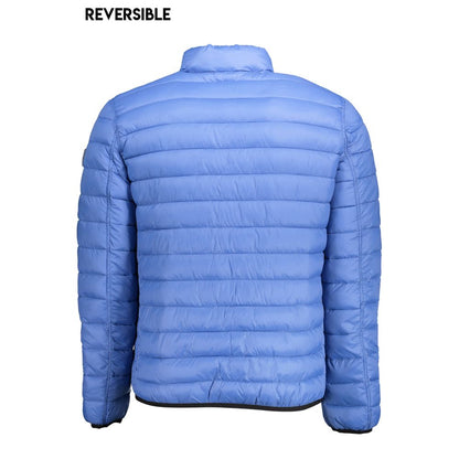 Blue Nylon Men Jacket