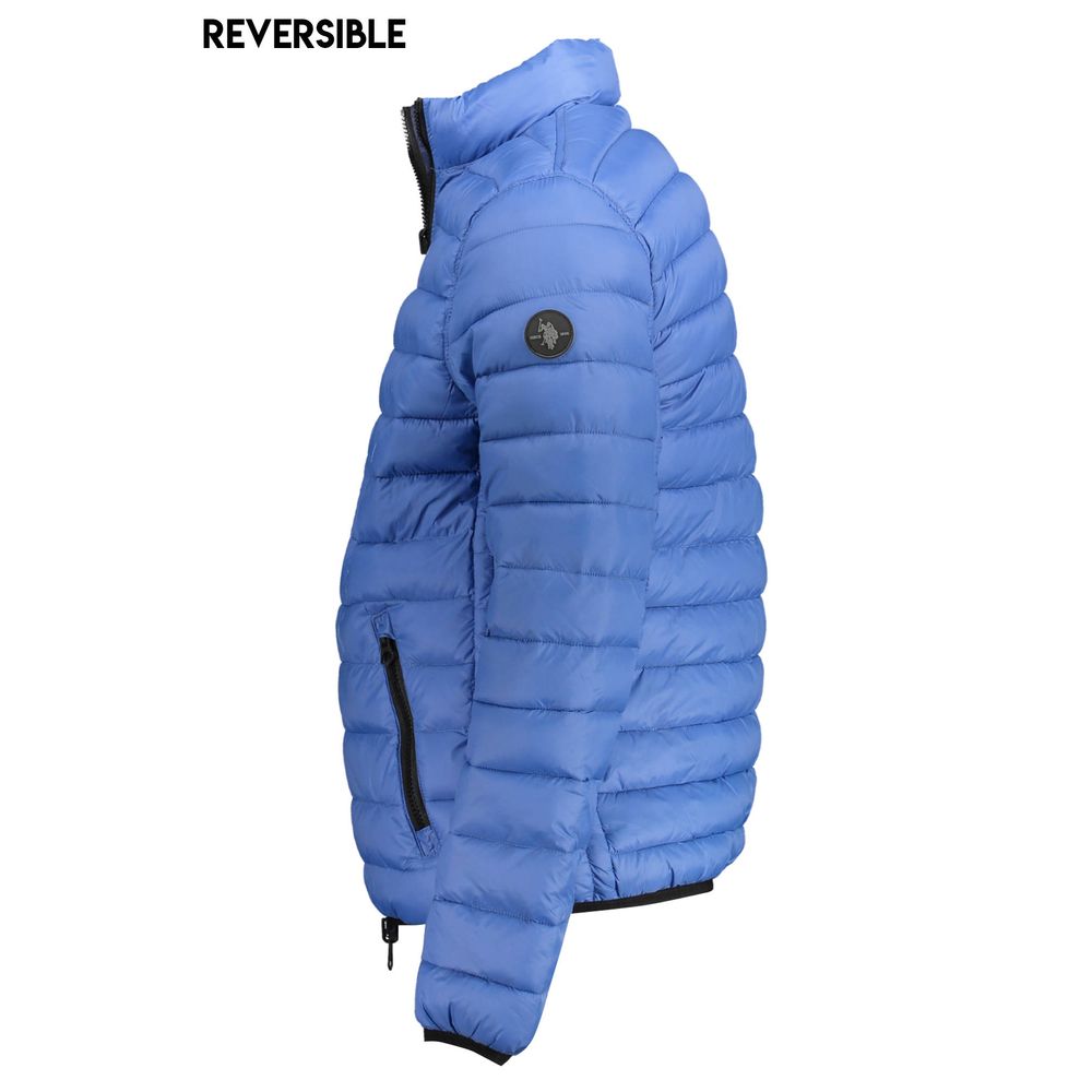 Blue Nylon Men Jacket