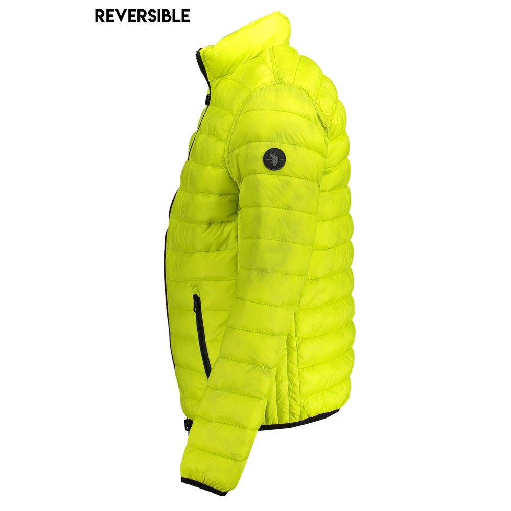 Yellow Nylon Men Jacket