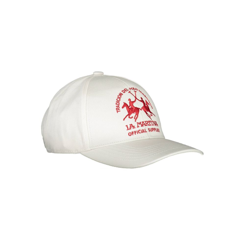 White Cotton Men Cap