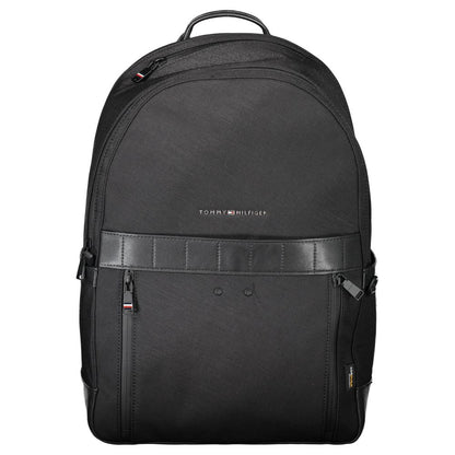 Black Nylon Men Backpack