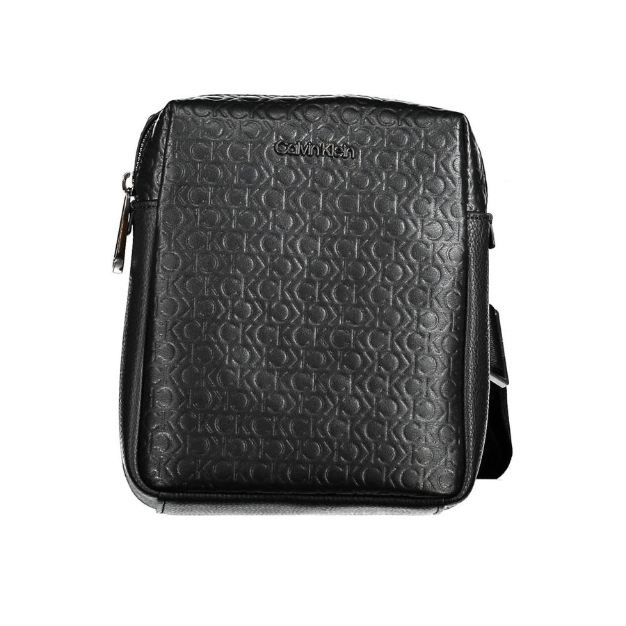 Black Polyester Men Shoulder Bag