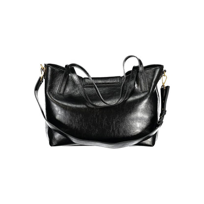 Black Polyethylene Women Handbag